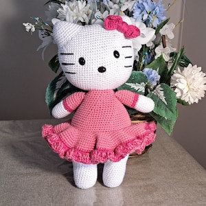 Amigurumi Kitty Pink Crochet pattern PDF file (Eng/Fr)