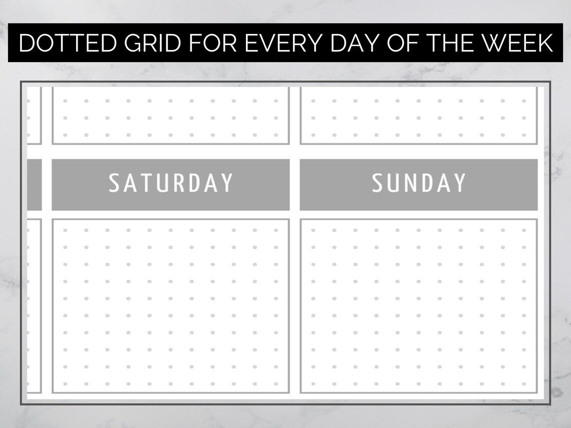 Weekly Planner Printable / Digital Planner Template, Monday or Sunday ...