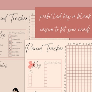 Period Tracker Prefilled or Blank Version
