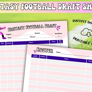 2023 Fantasy Football Draft Kit, Football Draft Sheet, Fantasy Football Printable, A4 / US Letter