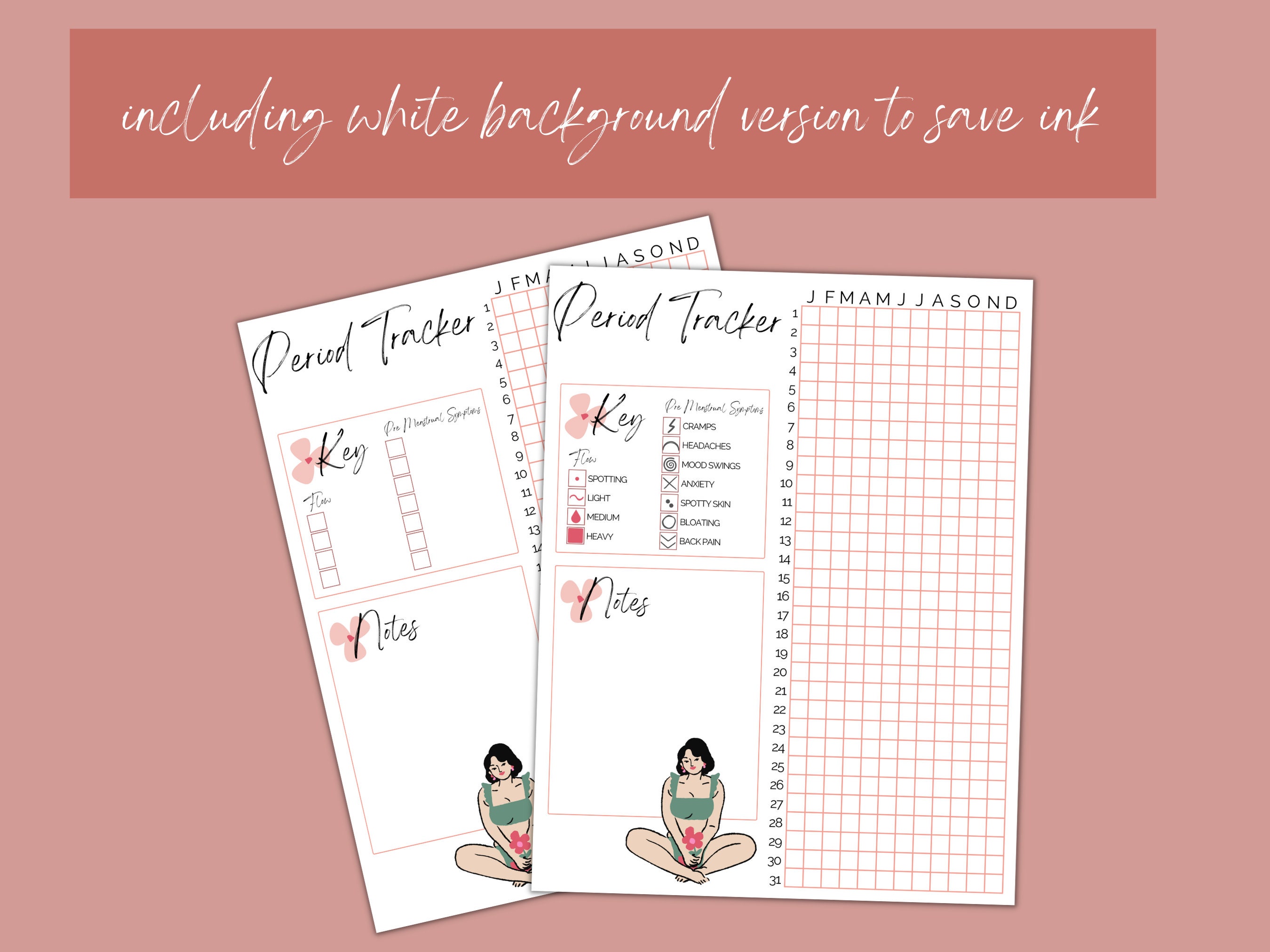 Period Tracker Printable, Menstrual Tracker Digital Download, Period ...