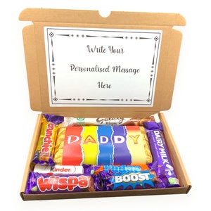 DADDY Chocolate Hamper Sweet Box, Gift For Daddy, Personalised Sweet Hamper, Gift For Him, Birthday, Thank You, Christmas Gift for Daddy