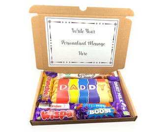 DADDY Chocolate Hamper Sweet Box, Gift For Daddy, Personalised Sweet Hamper, Gift For Him, Birthday, Thank You, Christmas Gift for Daddy