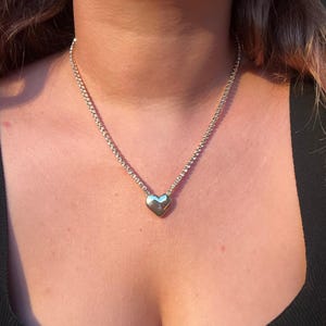 Gold Plated Heart Pendant Necklace: Zircon Tennis Chain Bridal Jewelry