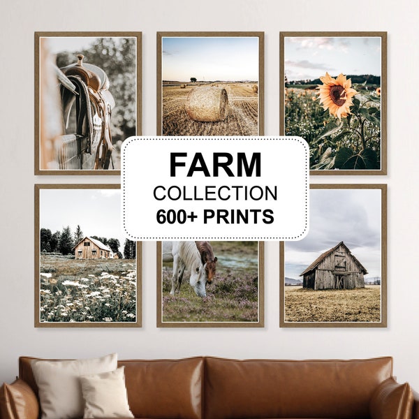 Set of 600 Farm Prints, Rustic Wall Art, Farm Printable, Farmhouse Decor, Rustic Printable, Farm Digital Download, Farmhouse Prints