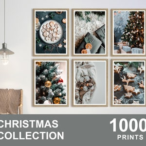 Set of 1000 Christmas Prints, Christmas Printable, Winter Wall Art, Winter Prints Winter Poster, Snow Printable, Winter Digital Download