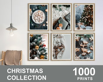 Set of 1000 Christmas Prints, Christmas Printable, Winter Wall Art, Winter Prints Winter Poster, Snow Printable, Winter Digital Download