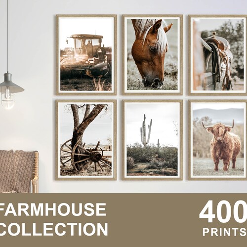 400x FARMHOUSE Printable Set Rustic Wall Art Farm Prints Etsy