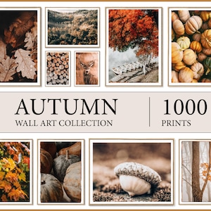 1000x Autumn Printable Set, Fall Wall Art, Fall Prints, Halloween Deco, Fall Deco, Fall Digital Download, Autumn Print, Helloween Poster