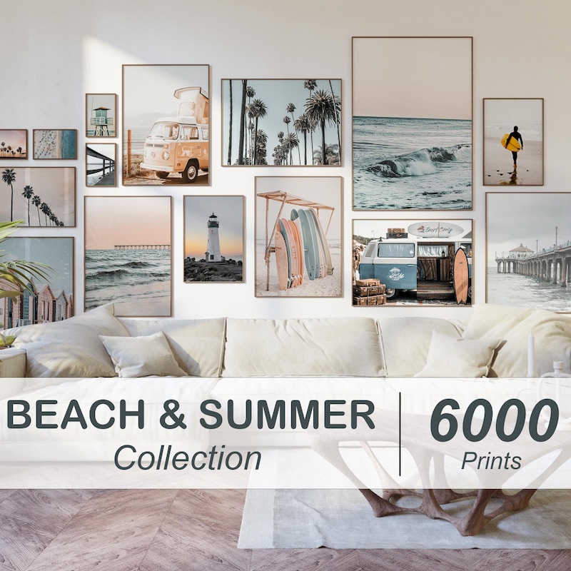 Coastal Wall Art Printable, Beach Landscape Print, Neutral Ocean ... - Etsy