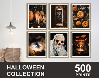 500x HALLOWEEN afdrukbare set, herfstmuurkunst, herfstprints, Halloween Deco, herfstdeco, herfst digitale download, herfstprint, Helloween poster