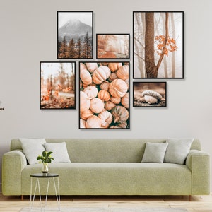 500x herfst afdrukbare set, herfst kunst aan de muur, herfstprints, Halloween decor, herfstdeco, herfst digitale download, herfstprints, Helloween poster afbeelding 2