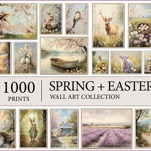 Conjunto de más de 1000 impresiones de PRIMAVERA Y PASCUA, arte de pared de primavera, imprimible de primavera, decoración de pared de primavera, arte de pared de Pascua, descarga digital de primavera