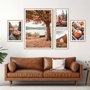 500x herfst afdrukbare set, herfst kunst aan de muur, herfstprints, Halloween decor, herfstdeco, herfst digitale download, herfstprints, Helloween poster afbeelding 5
