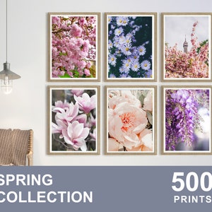 Conjunto de 500 impressões de primavera, arte de parede de primavera, impressão de primavera, decoração de parede de primavera, arte de parede de Páscoa, download digital de primavera, imprimíveis florais