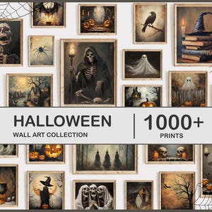 1000枚セットのハロウィンプリント、秋のウォールアート、秋のプリント、ハロウィンデコレーション、秋のデコレーション、ハロウィンウォールアート、秋のプリント、ハロウィンポスター