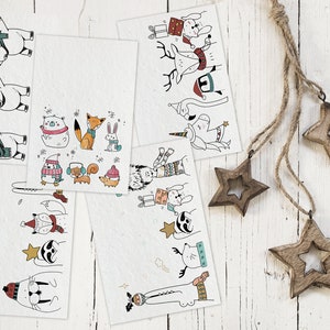 Lot de 5 cartes de souhaits à semer (Noël)
