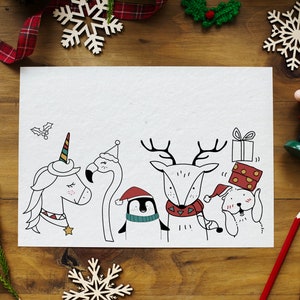 Cartes de souhaits à semer (8 modèles Noël)