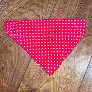 Red polka dot bandana / pet bandana