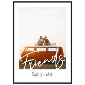 Poster dell'amicizia - Stampa fotografica personalizzata, cornice per foto, stampa fotografica dell'amicizia realizzata in carta opaca con cornice e il motivo desiderato