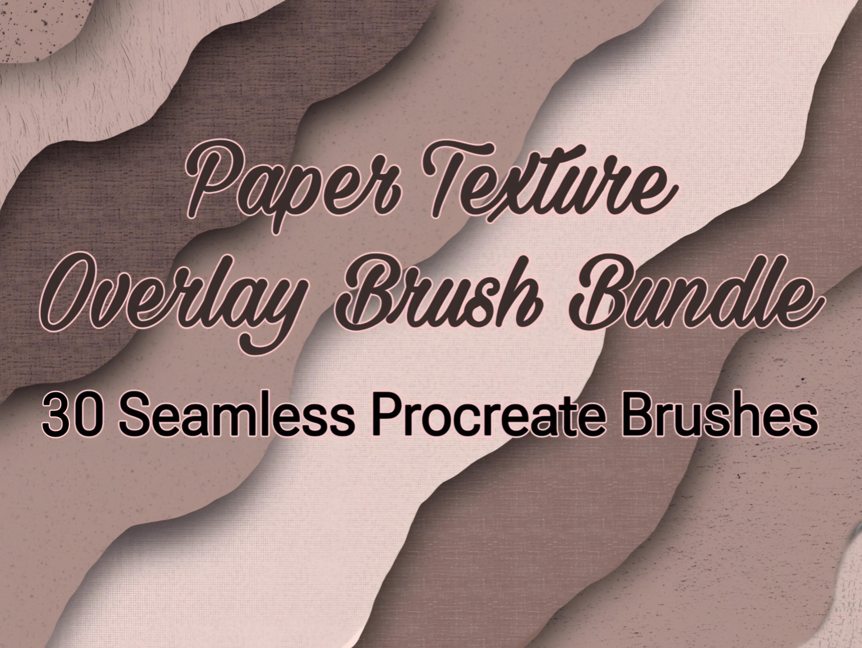 Seamless Paper Texture Overlay Brush Kit, Procreate Paper Brushes ...