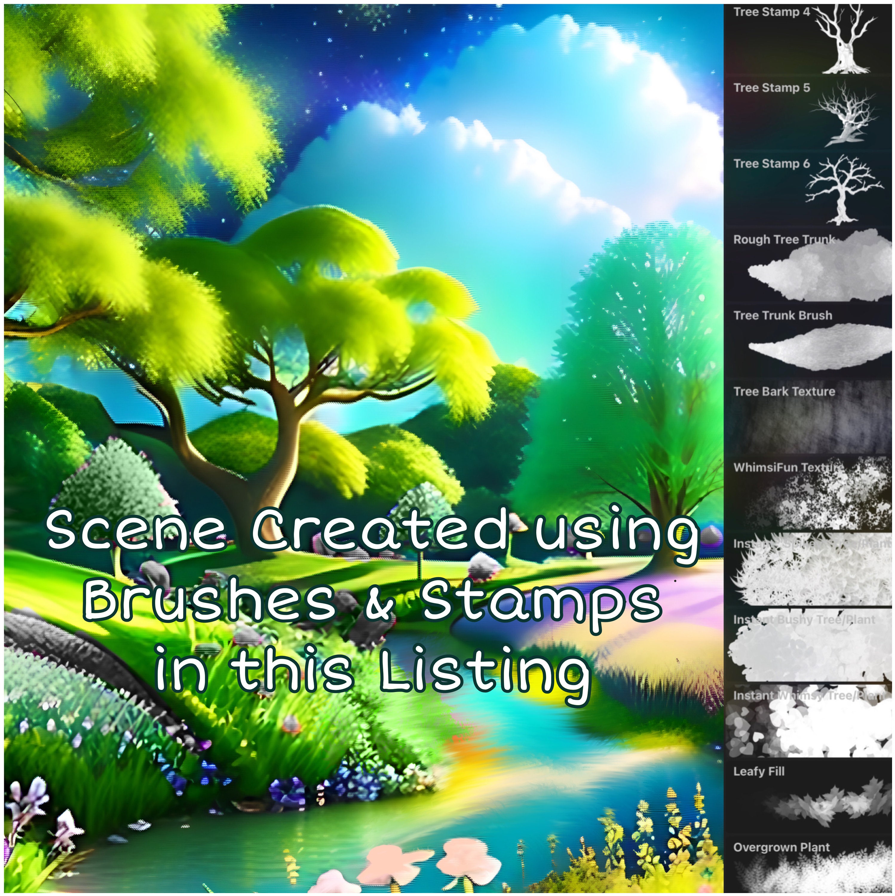 70+ Magic Forest Procreate Brushes, Woodland, Nature, Celestial Stamps ...