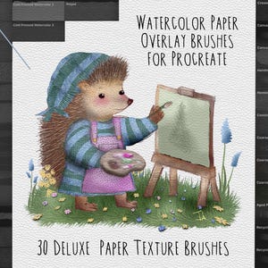 Seamless Paper Texture Overlay Brush Kit, Procreate Paper Brushes, Coarse & Smooth Textures, Vintage Canvas, Aged Linen, Instant Download