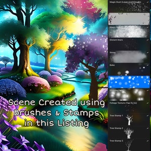70+ Magic Forest Procreate Brushes, Woodland, Nature, Celestial Stamps ...