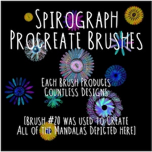 Retro digitale spirograaf, mandala Creator-penselen, heilige geometrie, INSTANT geometrische ontwerpen en patronen, bundel tattoo-ontwerp voortplanten