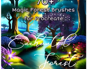 70+ Magic Forest Procreate Brushes, Celestial, Woodland Stamps (PDF)