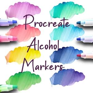 Pacchetto pennarelli alcolici per Procreate, pennarelli digitali sfumabili, Copic e Posc@, imita i colori e la miscelazione dei tradizionali pennarelli alcolici