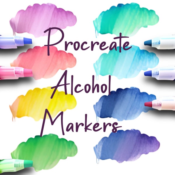 Alcohol Markers Bundle for Procreate, Blendable Digital Markers, Copic & Posc@, Mimic the colors and blending of traditional alcohol markers