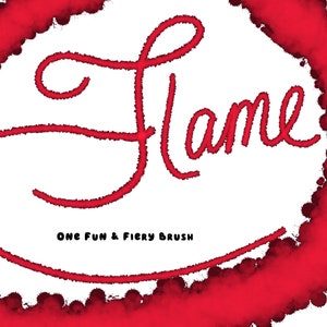 Flame & Fire Lettering, ein einzigartiger Blaze Procreate Burn Effect Brush für Fierce, firey Schriften!  Einfaches Magisches Brennendes Rauch Alphabet Typografie