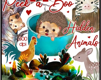Cute Woodland Animal Clipart, PNG Bundle (Digital Download)