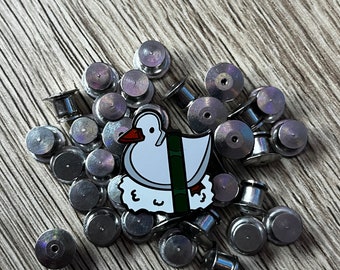 Locking pin backs for enamel pins