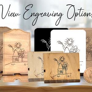 Engrave Your Child's Art | Child's Drawing Keepsake