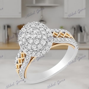 Enchanted Disney Fine Jewelry Solid 925 Sterling Silver Diamond Jasmine Engagement Ring, Anniversary Gift For Her, Propose Ring