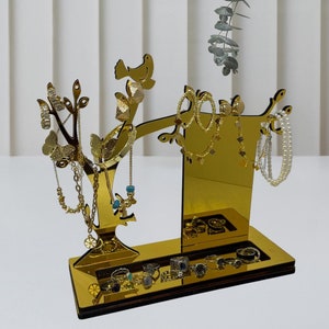 Personalized Acrylic Jewelry Tree Stand: Earring Holder Display
