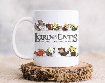 Lord of the Cats Mug, A Purrfect Gift for Rings Fans Gift Mug, Kittens and Animal Lovers Gift Mug, Lorf of the Cats Gift Mug