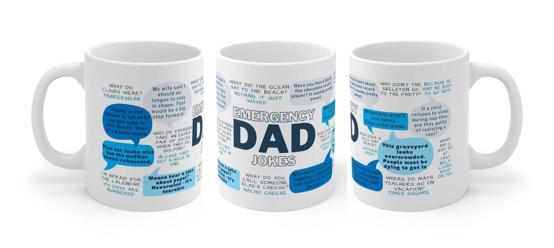 Emergency Dad Jokes Coffee Mug Ceramic Mug Gift