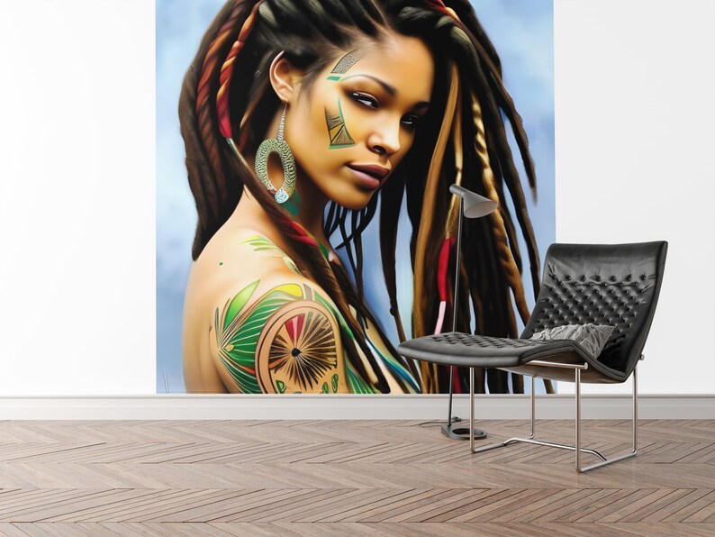 Beautiful Rastafarian Goddess / AI Generated Artwork - Etsy