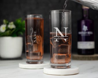 Personalised Engraved Hiball Glass Customised Gift Idea Any Name Drinkware Home Gift For Her