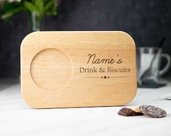 Engraved Wooden Tea and Biscuit Board Personalised Grandad Gift Tea Board Home Gift