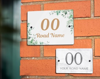 Printed Personalised Aluminium Door Number Metal Printed Outdoors House Door Number