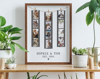 Personalised Print, Retro, Couples Gift, Image Collage, New Home, Housewarming, Gift for Couples, Moving Gift, Custom Print, Custom Wall Art