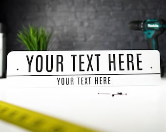 Printed Personalised Aluminium Modern Street Sign Metal Printed Outdoors Custom Metal Sign