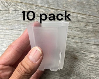 2" bevel sided square clear seedling orchid pot (10 COUNT), Clear plastic pot, Transparent plant pot, Clear square succulent pot