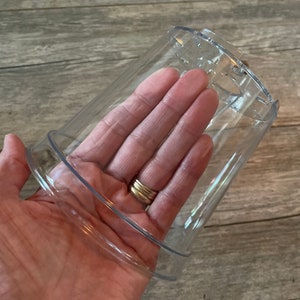 5.7" glass-like ultra high transparency clear round orchid pot, ultra clear nursery pot, clear pot for orchids and tropical plants image 2