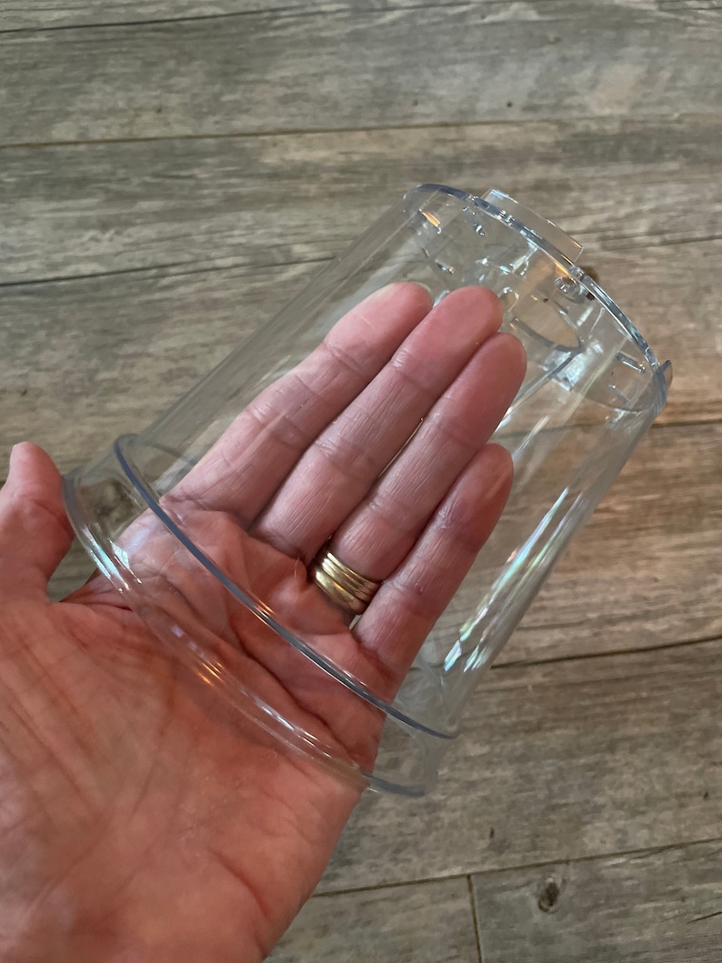 5.7" glass-like ultra high transparency clear round orchid pot, ultra clear nursery pot, clear pot for orchids and tropical plants image 2