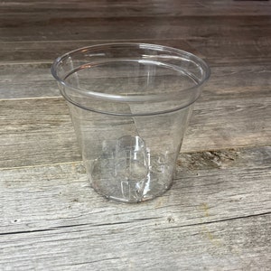 5.7" glass-like ultra high transparency clear round orchid pot, ultra clear nursery pot, clear pot for orchids and tropical plants image 3